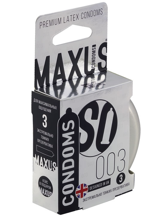 Презервативы MAXUS Экстремально тонкие 003, 3 шт., ж/к