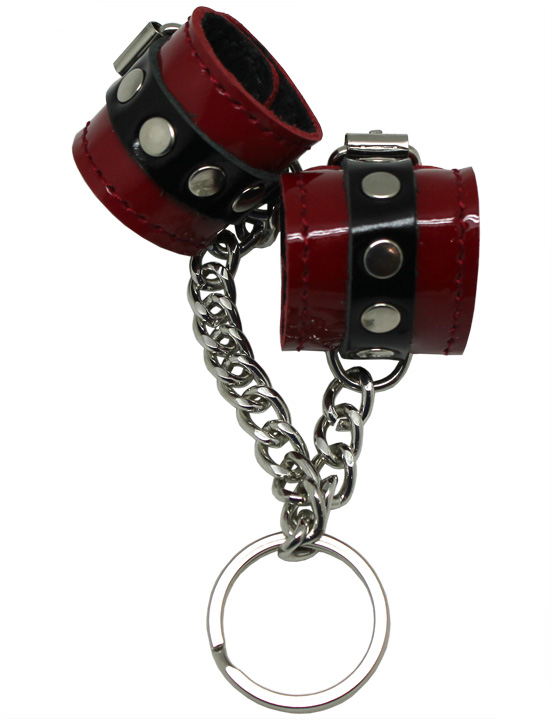 Сувенир-брелок наручники, красные