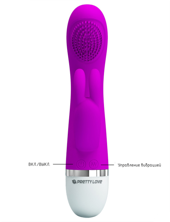 Вибратор Christ с эффектом «шаловливого пальчика», 7 видов вибрации, силикон, 36x188 мм