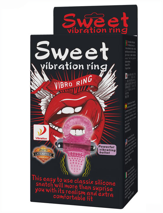 Виброкольцо с дополнительной стимуляцией клитора, 10 видов вибрации, розовое, 45x94 мм