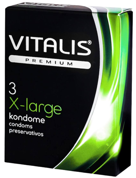 Презервативы VITALIS premium X-LARGE увеличенного размера, 3 шт.
