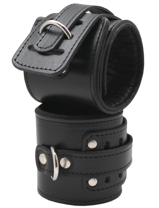 Наручники без пряжки, чёрные, размер универсальный