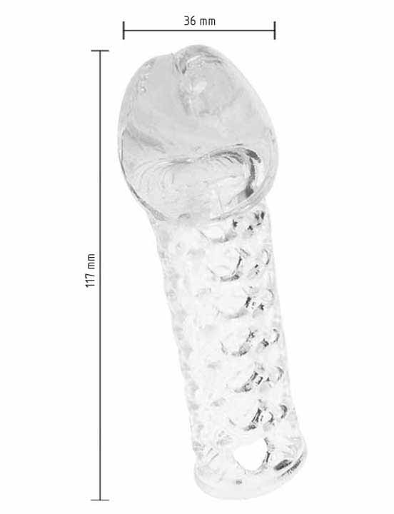 Насадка с головкой, закрытая, прозрачная, 34x120 мм