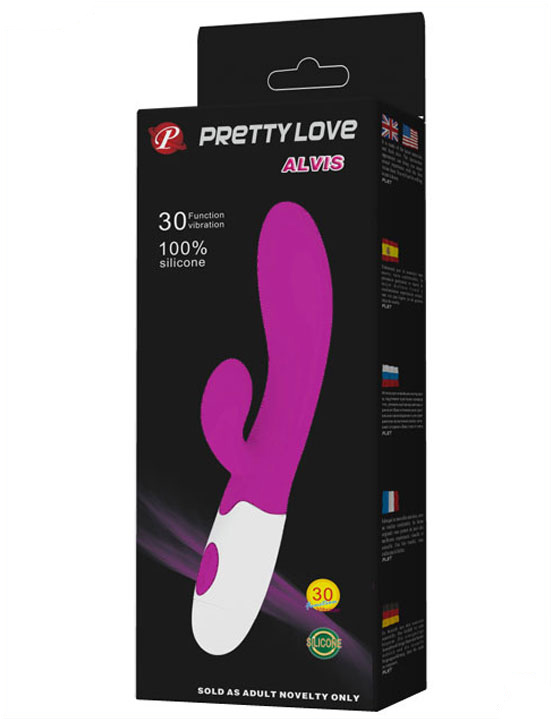 Вибратор Alvis, 30 видов вибрации, силикон, розовый, 33x200 мм