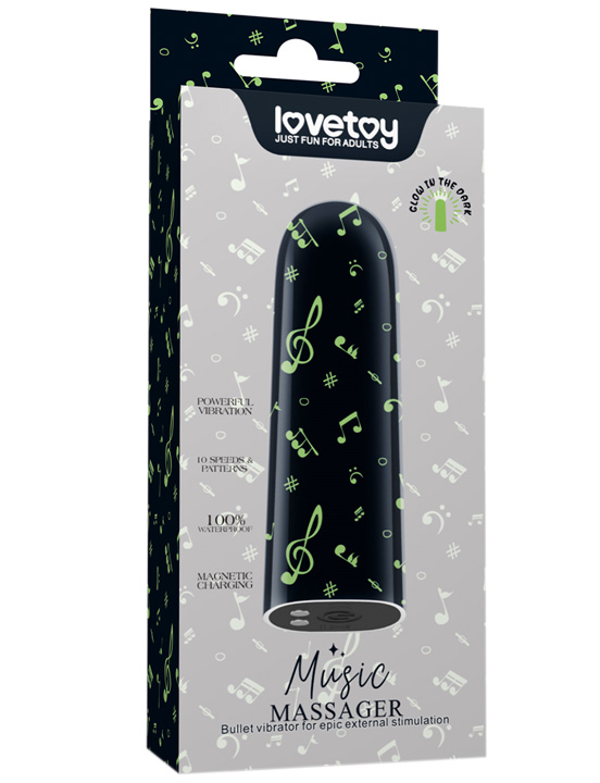 Минивибратор Music светящийся, пережаряжаемый