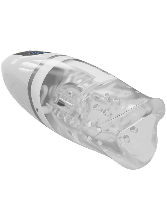 Мастурбатор Eroticon Bit с функцией вибрации, белый