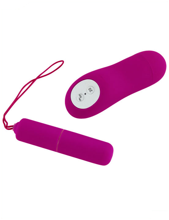 Минивибратор Magic X20 с дистанционным пультом, 20 видов вибрации, фиолетовая, 20х76 мм