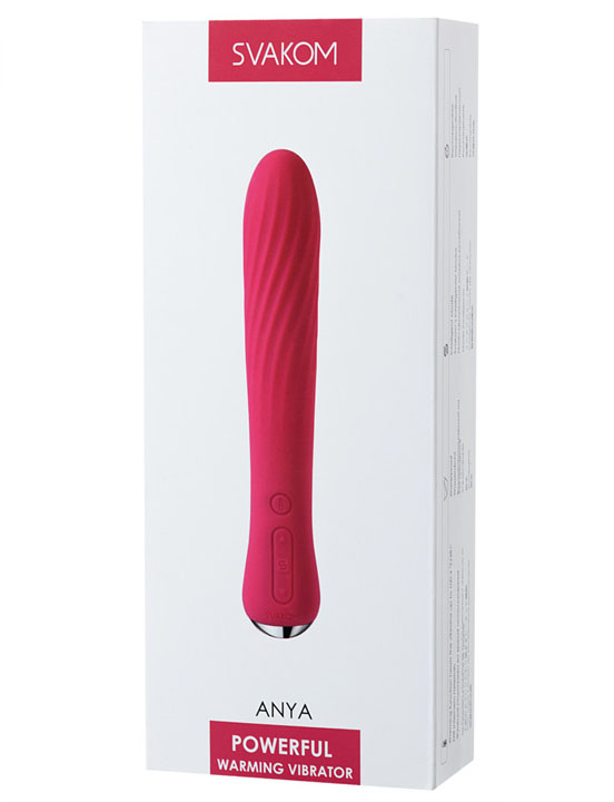 Вибростимулятор Anya со встроенным аккумулятором, красная слива