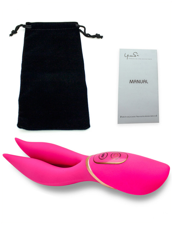 Вибратор с ушками Flower Core, 2 мотора