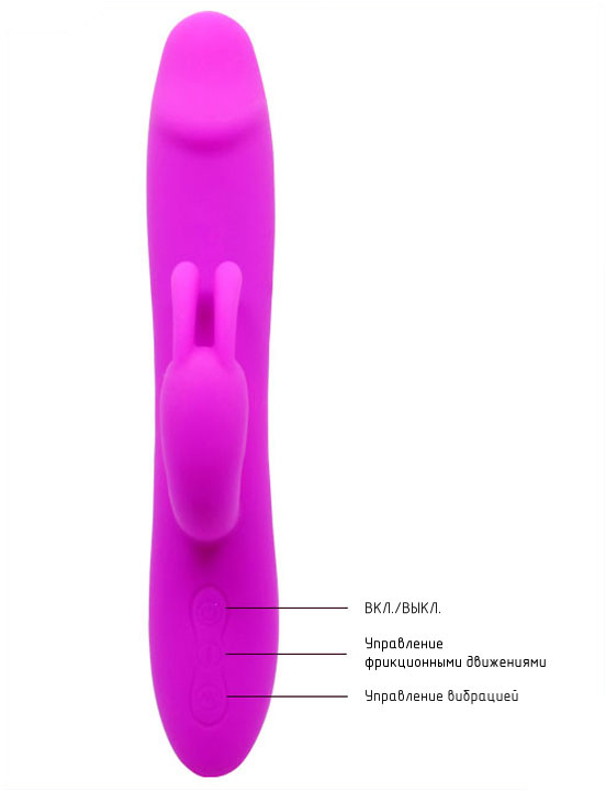 Вибратор серии Natural Motion с фрикционным движением, 35x200 мм