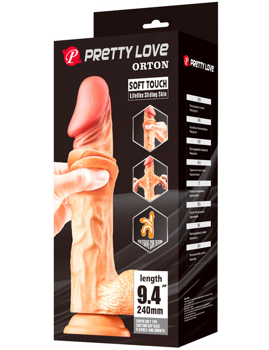 Фаллоимитатор реалистичный Orton с эффектом скользящей кожи, 50x240мм