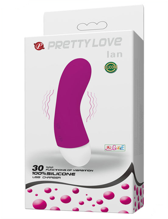 Мини-вибратор IAN с белым пультом, 30 видов вибрации, 30x125 мм