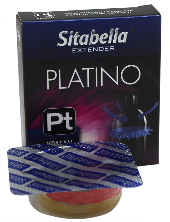 Насадка стимулирующая Extender Platino «Ураган» с эластичными усиками