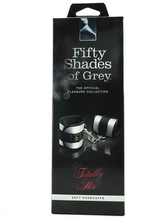 Наручники Fifty Shades of Grey Totally His текстильные, серые с чёрным, размер универсальный