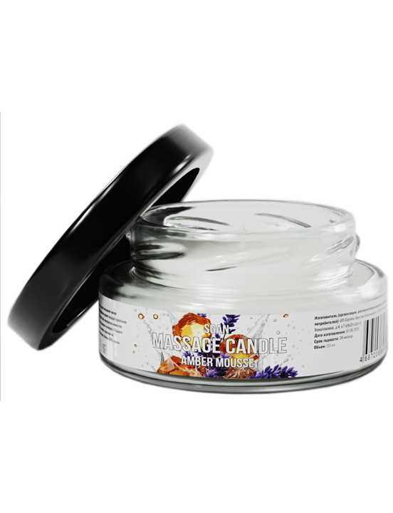 Свеча SGAN с кокосовым воском и эфирными маслами «Янтарный мусс», 50 мл