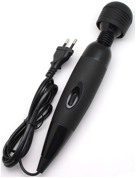 Супервибратор Eroticon BDSM для принудительного оргазма, чёрный, 45x255 мм