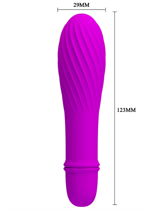 Мини-вибратор SOLOMON, 10 режимов, фиолетовый