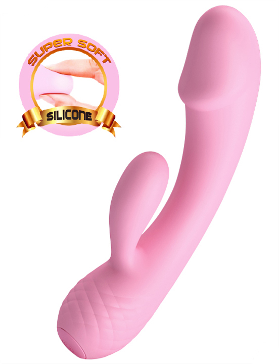 Вибратор Ron, 12 видов вибраций, силикон, розовый, 37x175 мм