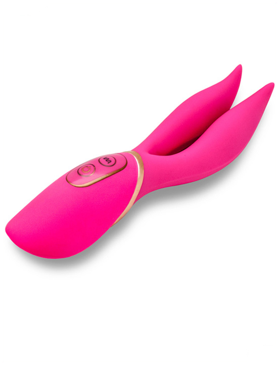 Вибратор с ушками Flower Core, 2 мотора