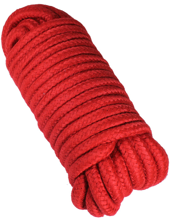 Верёвка для бондажа и декоративной вязки, красная, 10 м