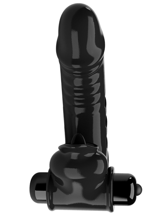 Вибратор на палец Corbin, 10 режимов, TPR, чёрный, 28x110 мм