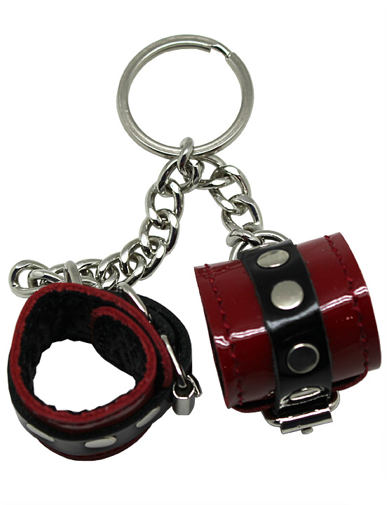 Сувенир-брелок наручники, красные