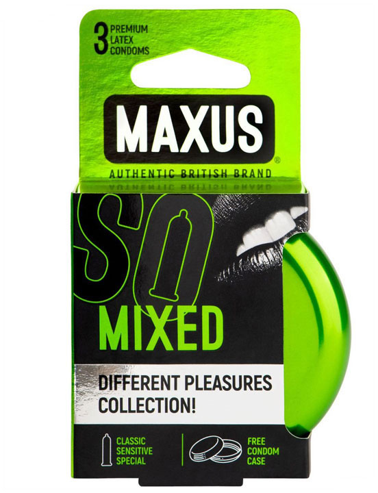 Презервативы MAXUS Mixed, набор, 3 шт., ж/к