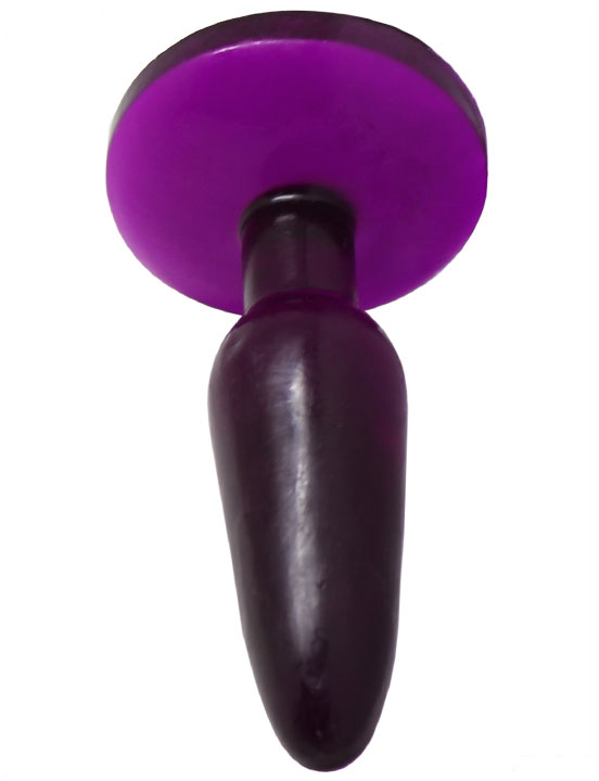 Анальная пробка, гелевая, фиолетовая, 35x130 мм