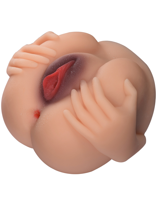 Мастурбатор вагина+анус 3D, телесный, 190x240 мм