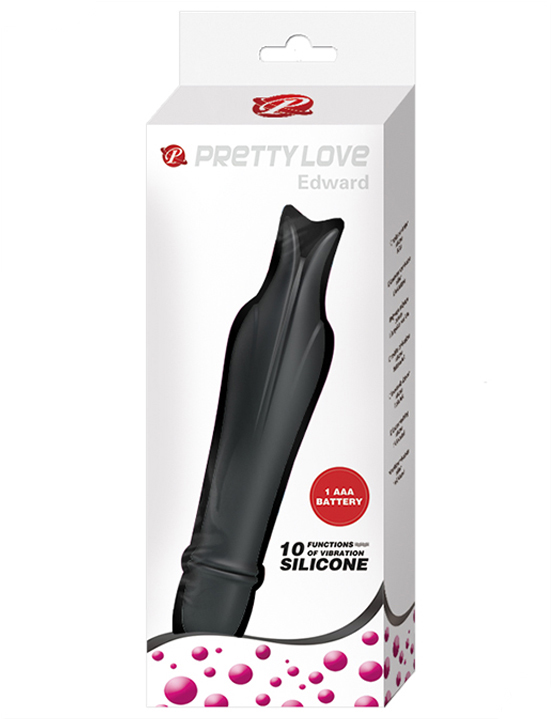 Мини-вибратор EDWARD, 10 видов вибраций, чёрный, 29x145 мм