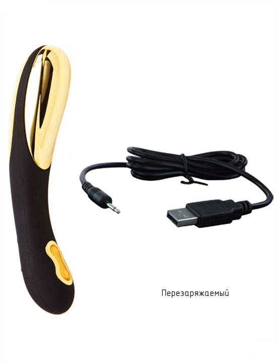 Мини-вибратор FLAMINGO с подогревом, силикон, чёрный, 40x180 мм