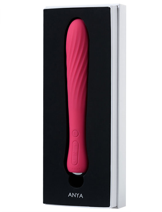 Вибростимулятор Anya со встроенным аккумулятором, красная слива