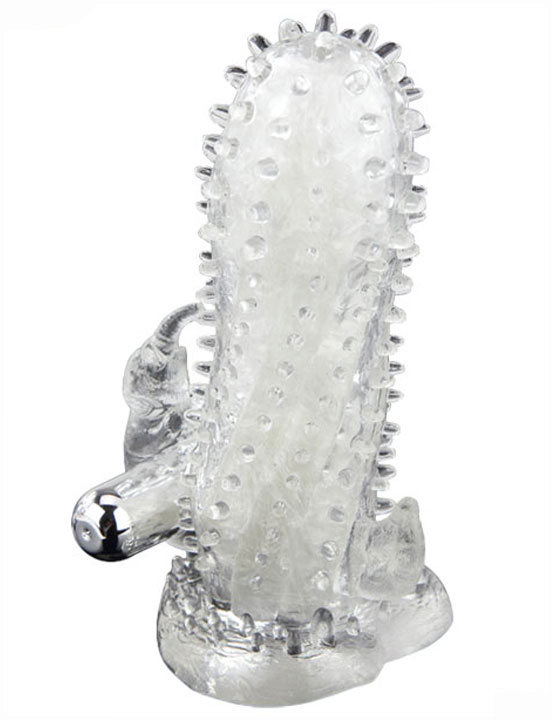 Насадка с вибропулькой, рельефная, прозрачная, 50x140 мм