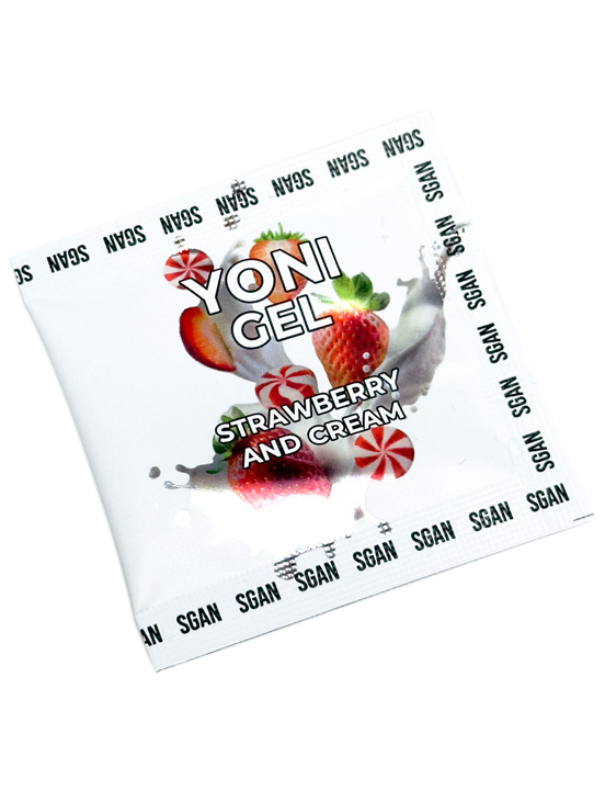 Лубрикант для орального секса SGAN Sensual со вкусом клубники со сливками, 5 мл