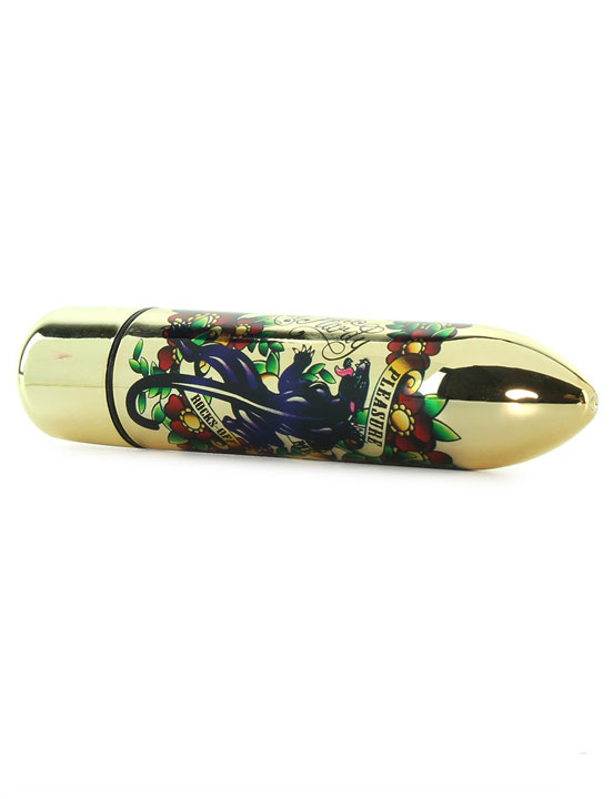 RO120 Вибропуля Pleasure Me Panther, золотая, 25х124 мм