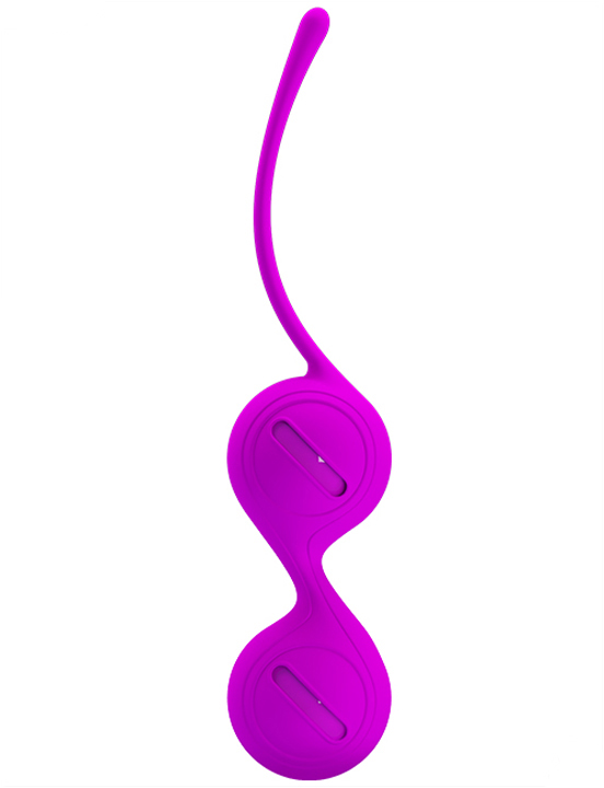 Вагинальные шарики Kegel Tighten UP I со смещённым центром тяжести, фиолетовые, 34x160 мм