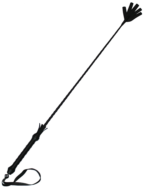Стек витой, наконечник «ладошка», чёрный, 830 мм