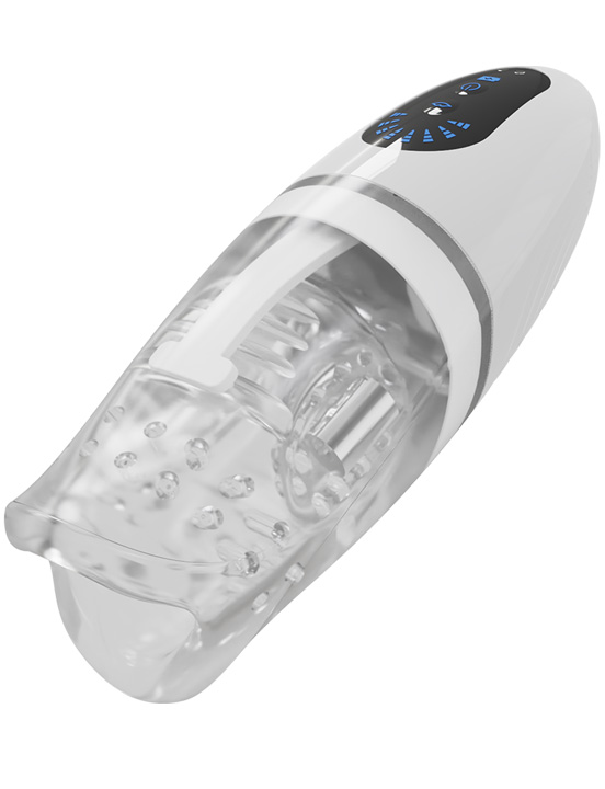 Мастурбатор Eroticon Bit с функцией вибрации, белый