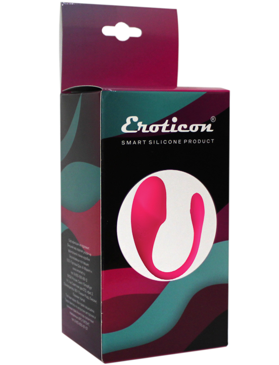 Вибратор Eroticon Lush с управлением со смартфона, розовый, 35x120 мм
