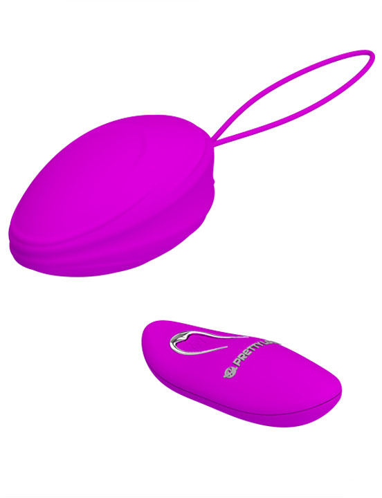 Виброяйцо Hyper Egg с дистанционым пультом и силиконовым чехлом, фиолетовое, 35х74 мм