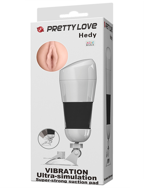 Мастурбатор Hedy в корпусе на присоске, вагина