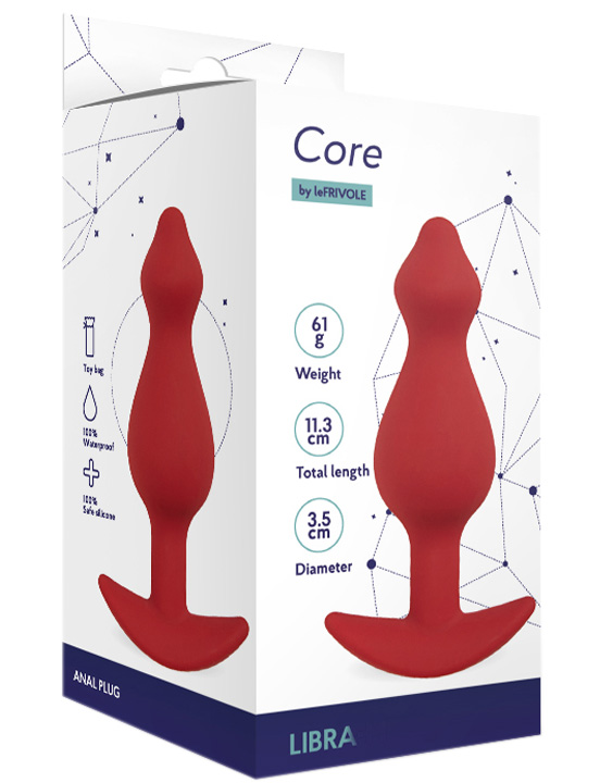 Анальная пробка Libra, бодовый, 2.8x9 см