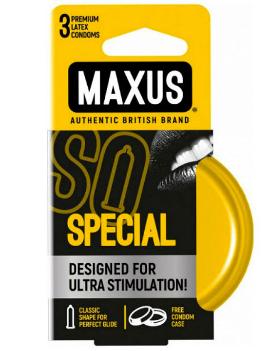 Презервативы MAXUS Special, точечно-ребристые, 3 шт., ж/к