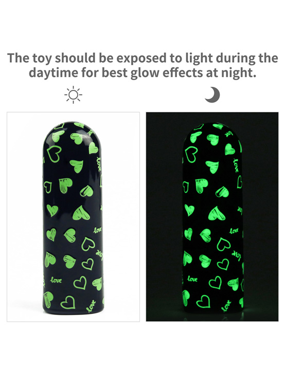 Минивибратор Heart светящийся, пережаряжаемый