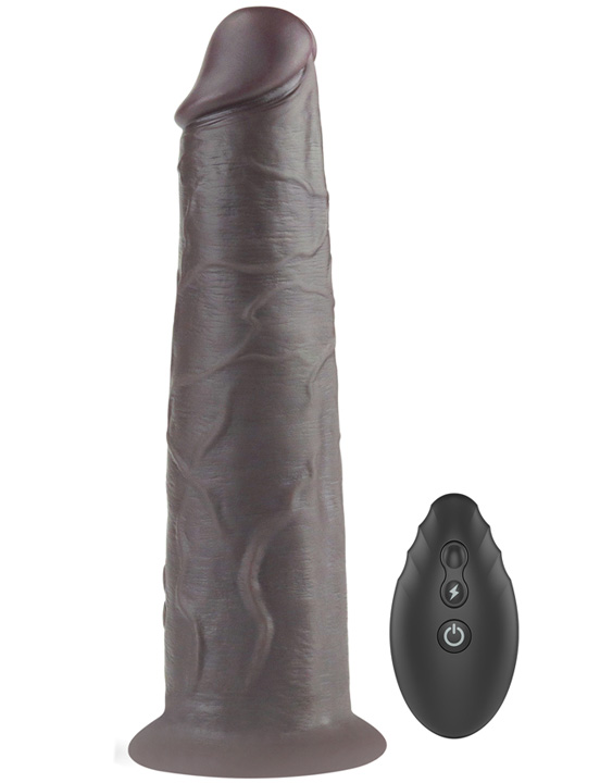 Вибратор с ротацией, чёрный, 48x233 мм