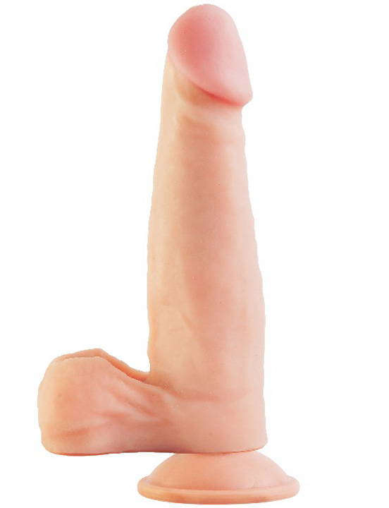 Вибромассажёр REAL Standard на присоске с пультом, 45x185 мм