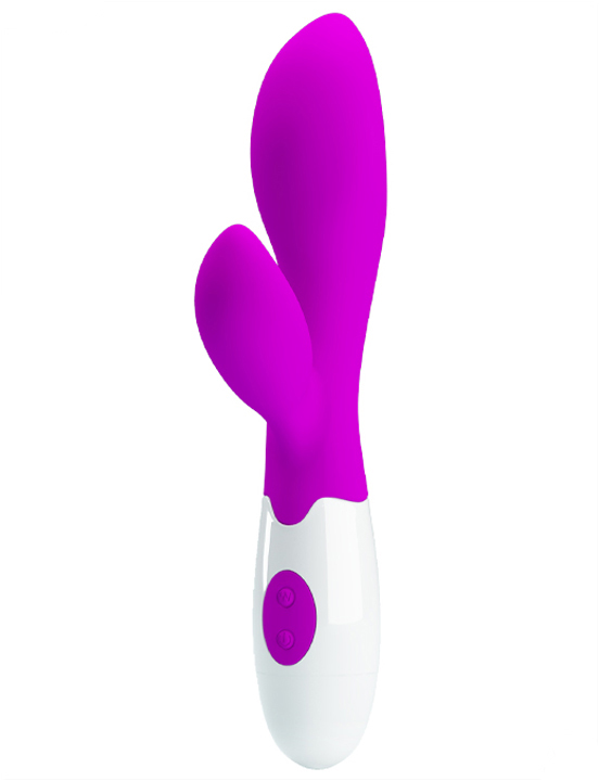 Вибратор Newman, 30 видов вибраций, 2 мотора, фиолетовый, 38x200 мм