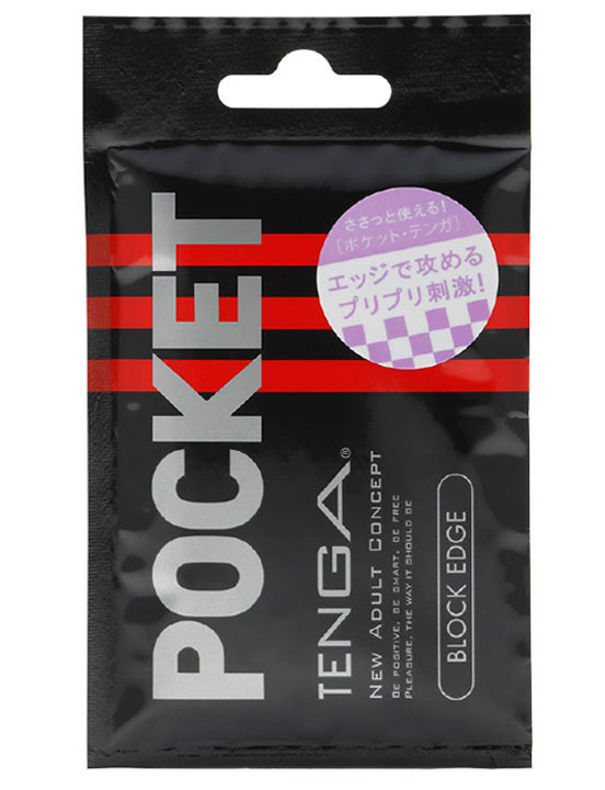 Мастурбатор TENGA Pocket Block Edge, 75 мм
