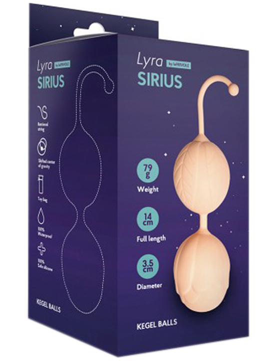 Шарики Кегеля со смещённым центом тяжести Sirius, бежевый, 3,5x14 см