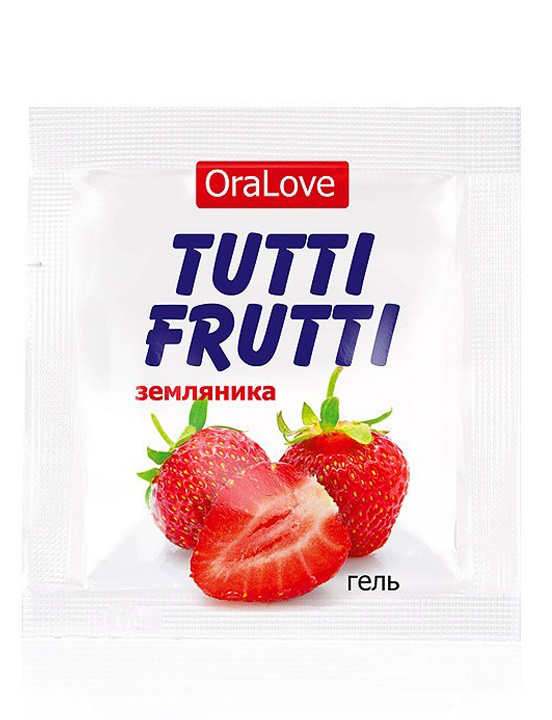 Гель-лубрикант «Tutti-Frutti Земляника» 4 г